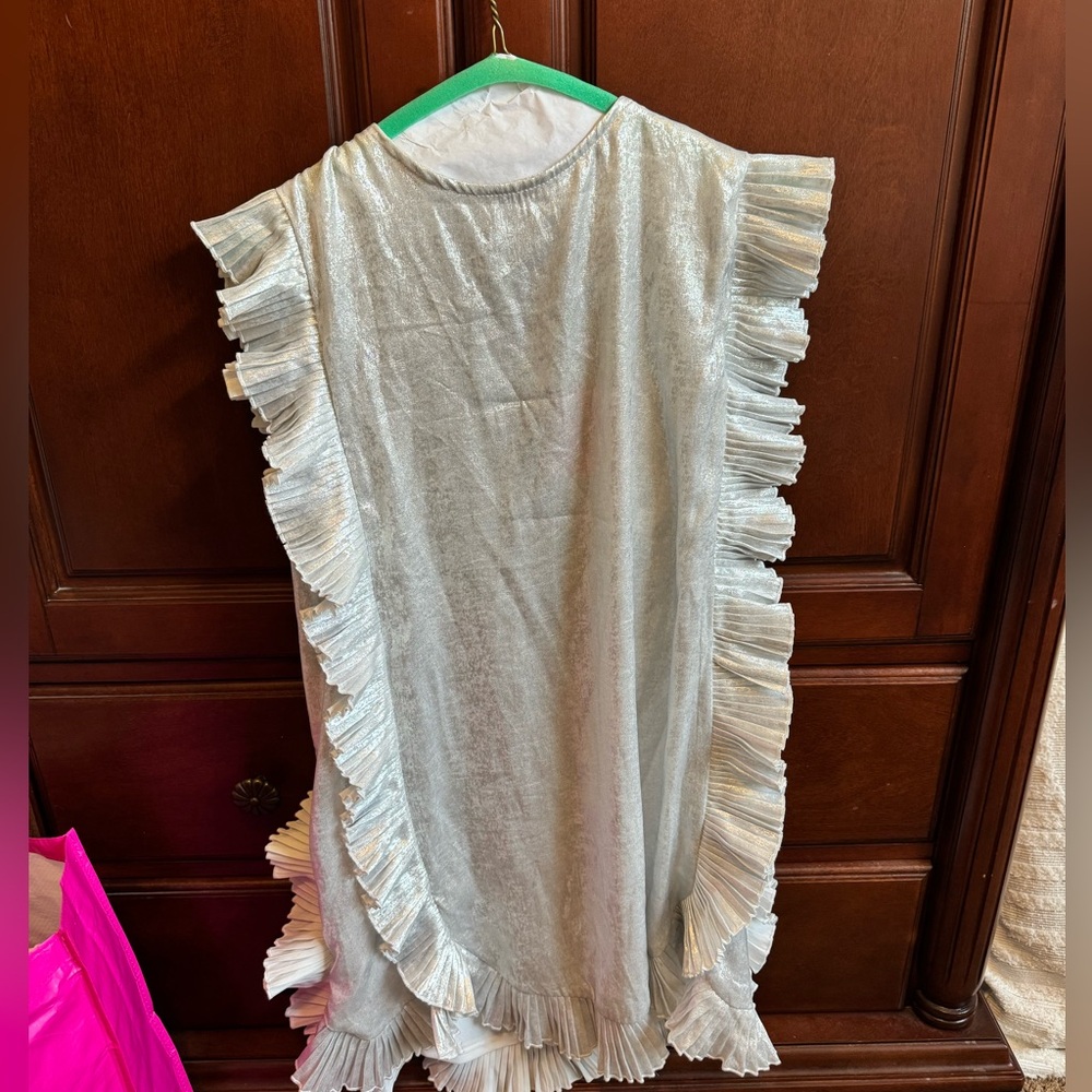 Shiny silver dress size medium